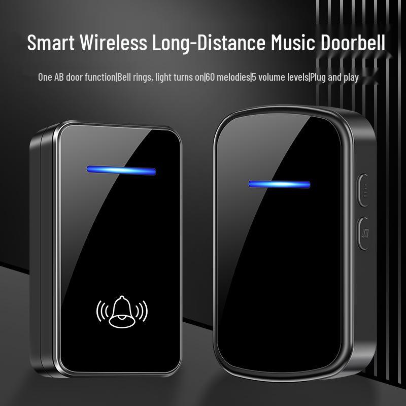 Long-Range Wireless Doorbell with One-to-One Electronic Remote Control No