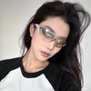 2025 Neue Silber Sport Sonnenbrillen Herren Damen Retro Punk Radfahren Trendige Sonnenbrillen Gläser Brille Outdoor Y2K Zubehör