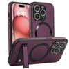 Luxury Business Leather Magsafe Phone Case For iPhone 16 15 14 11 12 13 Pro Max Magnetic Wireless Charging Stand Cover