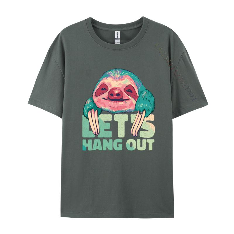 Sloth Face Claws Sleeping Lounging Tshirt Unisex Cotton Tshirts Classic Casual Tee Slim Fit Shirts Unisex Graphic
