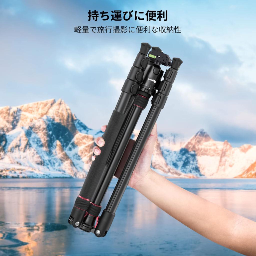 SmallRig Camera 180cm Maximum Monopod Ball Quick Release Compact Aluminum 15kg Load Reversible Center Smartphone Clip 3935 Tripod, Height,