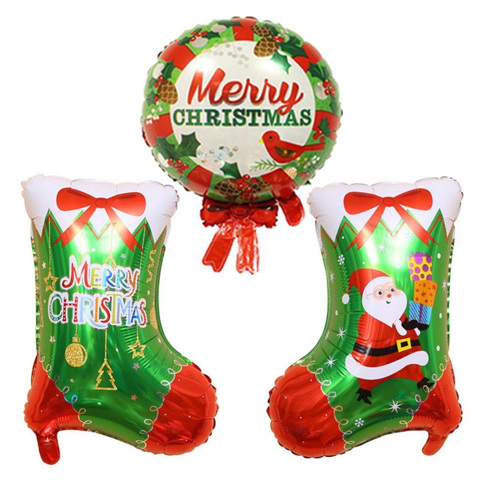 Party Supplies ChristmasTree Christmas Decorations Cartoon Balloons Air Balloons Aluminum Foil