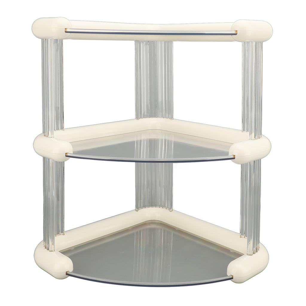 Desktop Corner Stand Multipurpose Simple Stylish Large Capacity 3 Tiers Corner Storage Organizer for Bathroom Kitchen