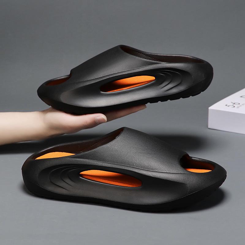 2025 Trendy Couple's Non-Slip Thick-Soled Beach Slippers: Simple, Versatile One-Strap for Indoor & Outdoor Use