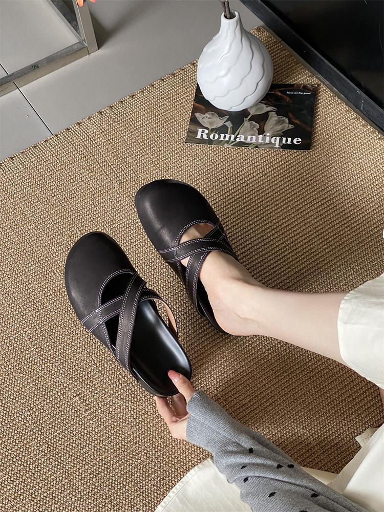 Fashion Baotou Slippers Women 2025 Spring New Summer Women Cork Slippers Buckle Non-slip Casual Shoes Thick Bottom Flat Slides Summer