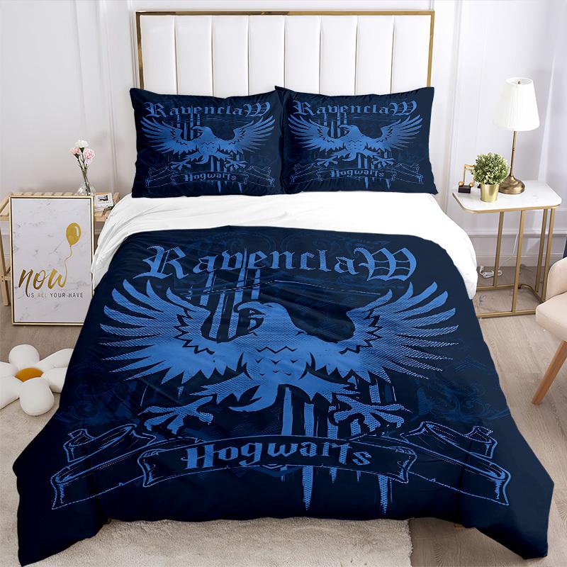 3pcs Ravenclaw Crest Bedding Set. Soft and Comfortable with No Core Included (1x Duvet Cover + 2x Pillow Covers) Yy251010203