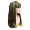 Yellow Laser Hair Black Long Straight Hair high quality Synthetic Wig-Suitable for Daily Wear Anime Party Wear