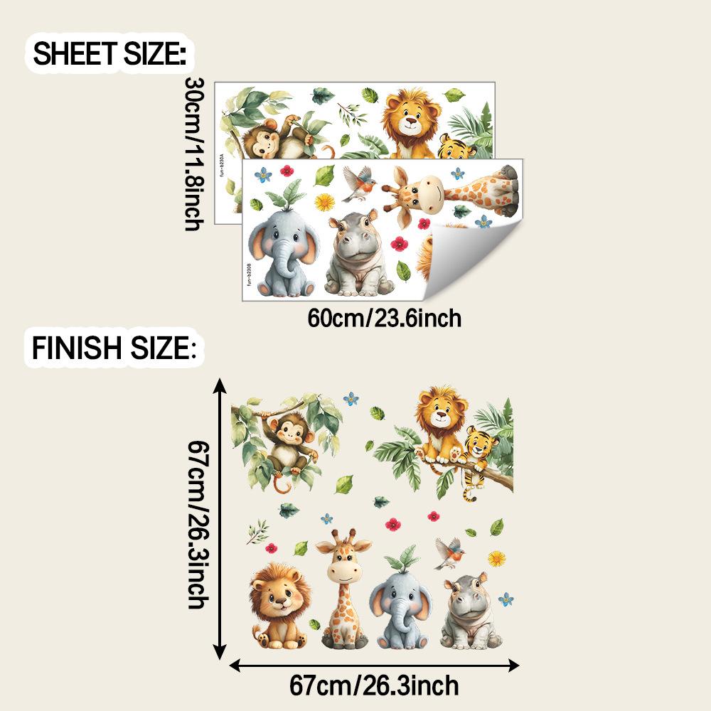 

Декоративные наклейки для стен спальни и общежития маленьких животных в мультяшном лесу