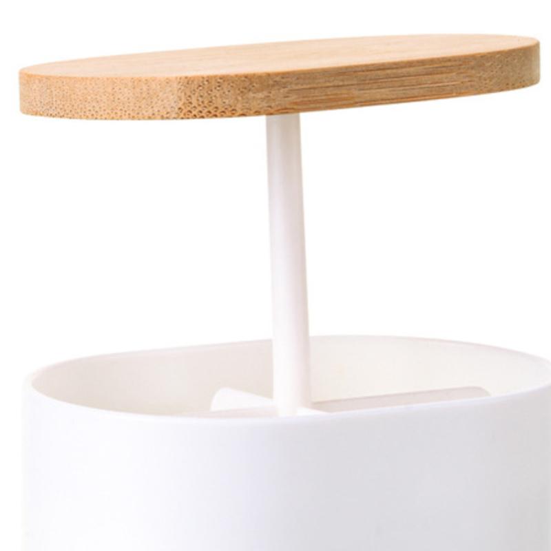 Toothpick Box Cotton Swabs Holder Tooth Pick Automatic Dispenser Press Swabs Box