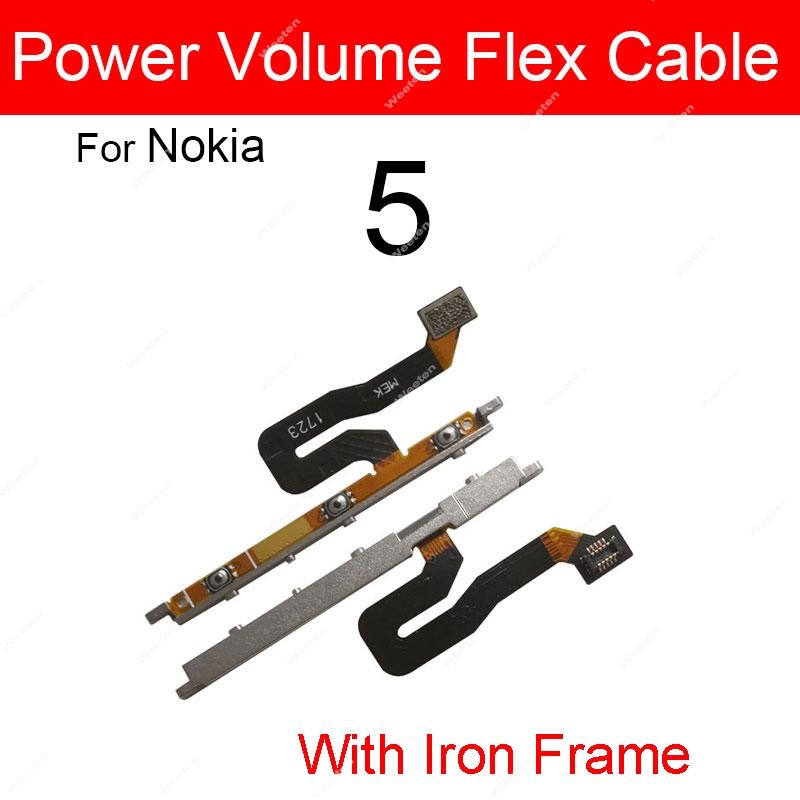 Cavo Flessibile Pulsanti di Accensione Per Nokia 1 2 2.1 3 3.1 3.2 4.2 5 5.1 X2 X3 X5 XL Plus Cavo Flessibile Tasti Volume Parti di Ricambio Tasti Laterali