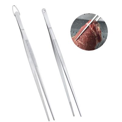 30 cm Pęseta kuchenna Pęseta precyzyjna Szczypce Bardzo długie Pęsety kuchenne ze stali nierdzewnej Do gotowania na grillu Narzędzia barmańskie