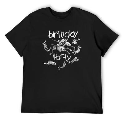 The Birthday Party Skeletons T-Shirt Vintage T Shirts Graphics Anime Tshirt Slim Fit T Shirts for Men