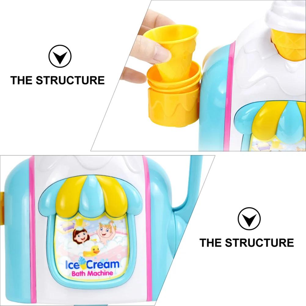 Ice Cream Toy, Ice Cream Maker Bubble Machine ,Stimulates Imagination, Stable Installation, Easy To Use for Toddlers Kids