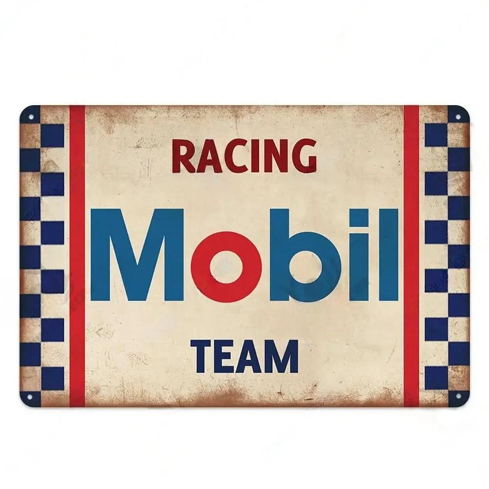 Vintage Racing Team Tin Sign Metal Signs Decorative Plaque For Garage Club Pub Bar Man Cave Farmhouse Decor Wall Decoration