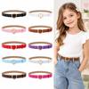 Faux Leather Buckle Belt Heart-shaped Pin Girls Dress Belt Youth Kids Waist Belt  for Kids