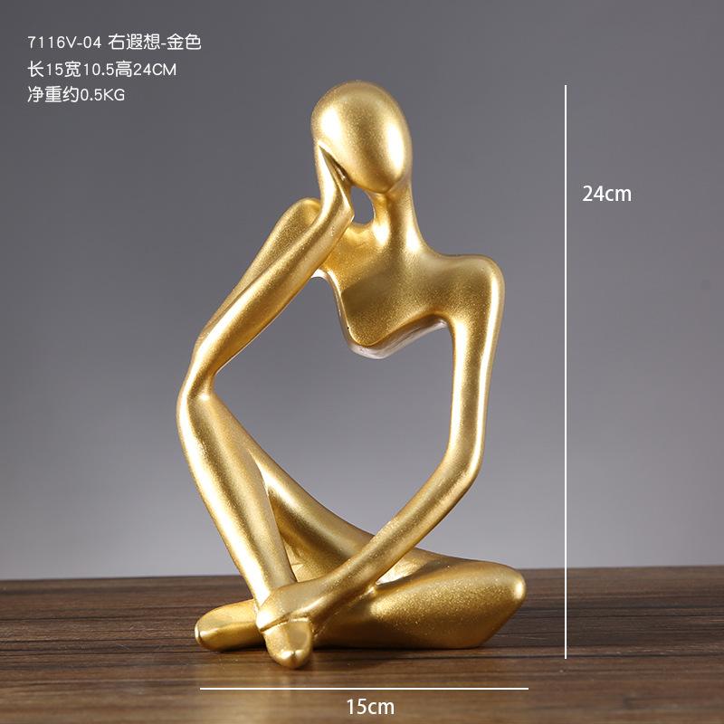 Home Character Ornaments Resin Situation Office Decorations Handicrafts Creative Love Sculpture Light Luxury Art Decoration