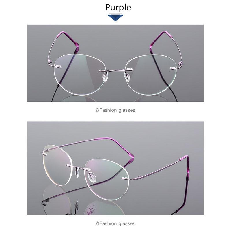 

Очки для близорукости из титанового сплава, безободковые, овальные, готовые, женские, мужские, ультралегкие, без оправы, по рецепту 0 -0.5 -0.75 до -6.0 Myopia -6.0