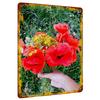 Hand Painted Red Poppy Bouquet Metal Iron Painting Home Wall Decor Art Hanging for Living Room Bedroom