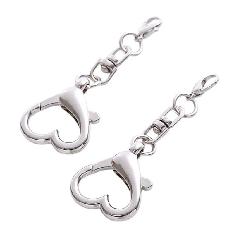 Unique Alloy Heart Keyring Pendant Heart Shaped Clasp For DIY Projects
