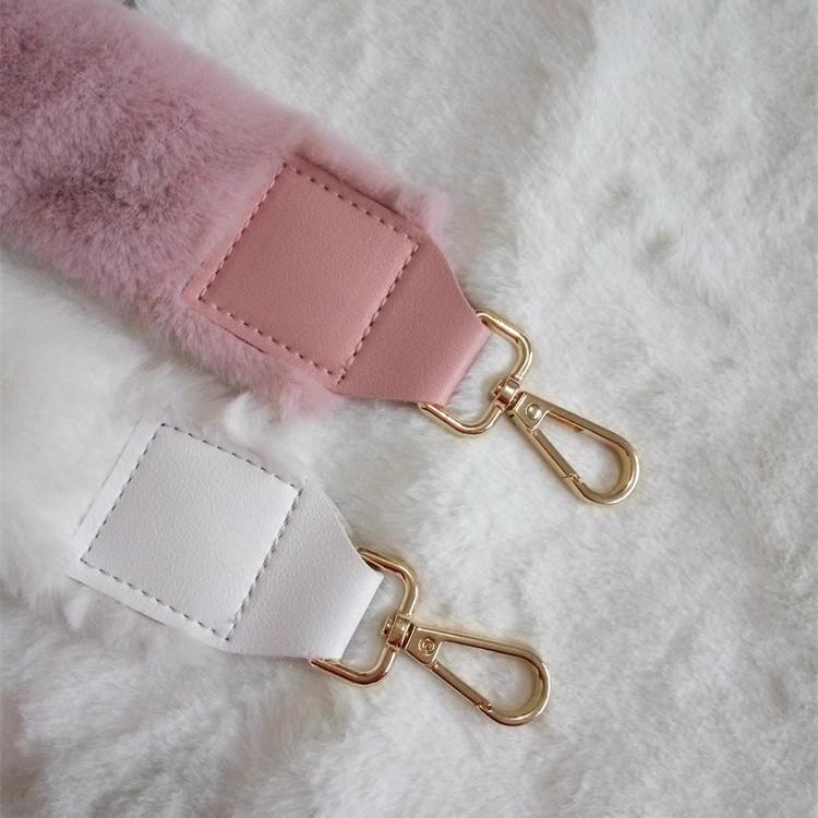 Women's Plush Wide Fur Shoulder Strap for Bags - Versatile Replacement for Crossbody and Single Shoulder Bags