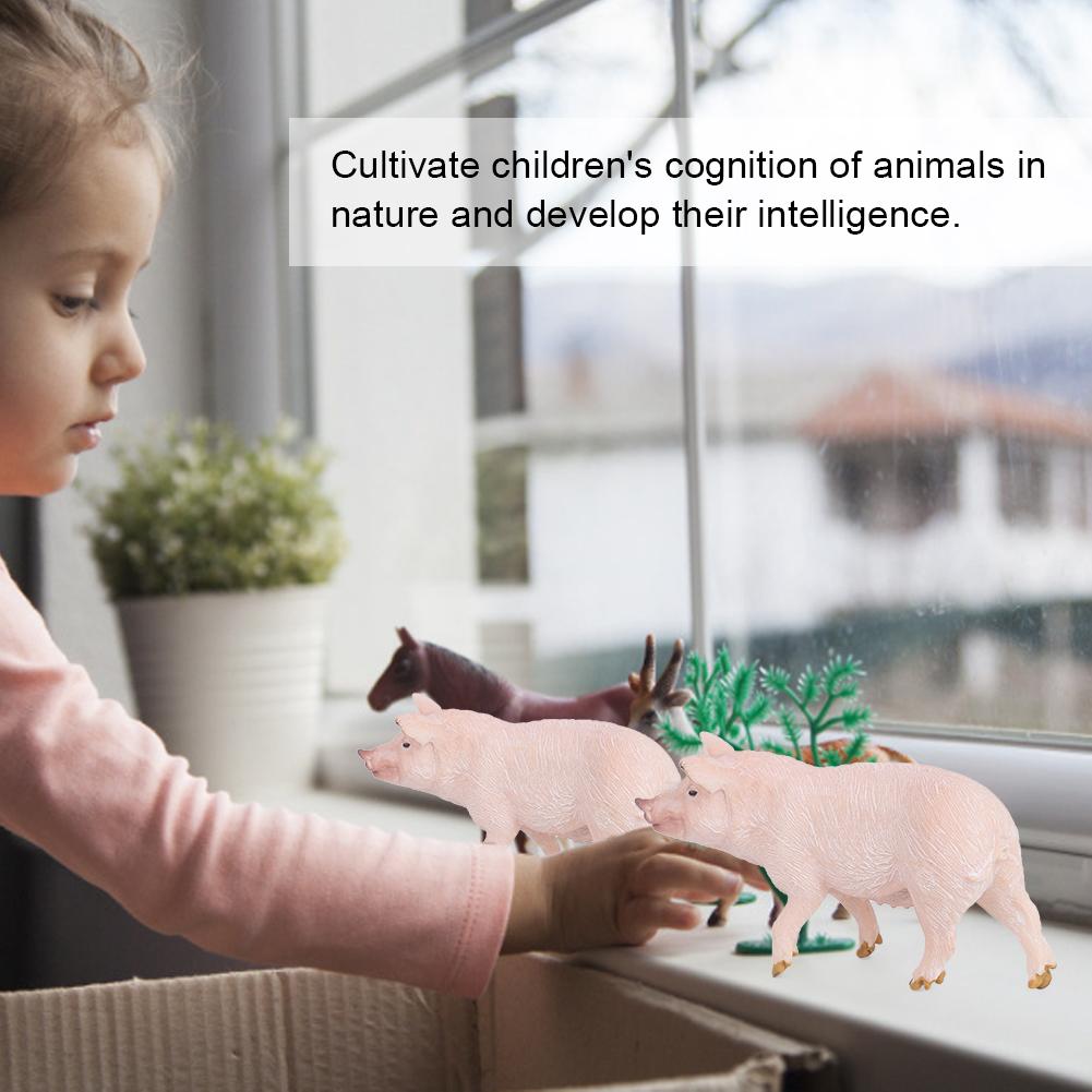 Kid Educational Toy Cute Animal Model Simulation Pig Miniature Home Decor