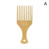 1Pcs Natural Bamboo Wooden Hair Comb Anti-Static Afro Fork Combs For Women Round Wide Tooth Wood Comb