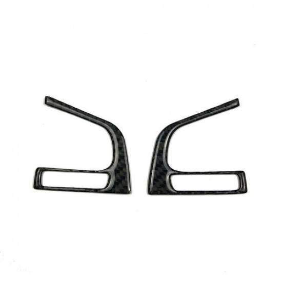 Carbon Fiber Interior Steering Wheel Cover Trim 2PCS For Subaru Forester 16-2018