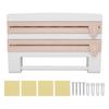 Cling Film Holder Wall Mount Multifunctional Cling Film Cutter with Screws for Kitchen Khaki