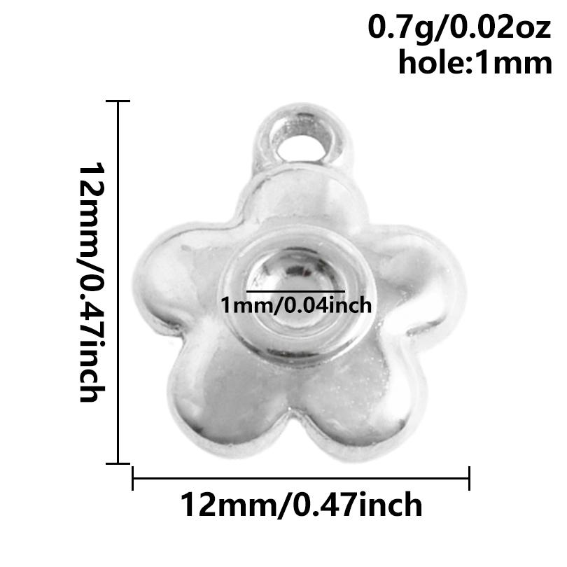 5pcs No Fade Metal Blank Settings Round Square Water Droplet Cabochon Pendant Stainless Steel Charm Pendants For Jewelry Making