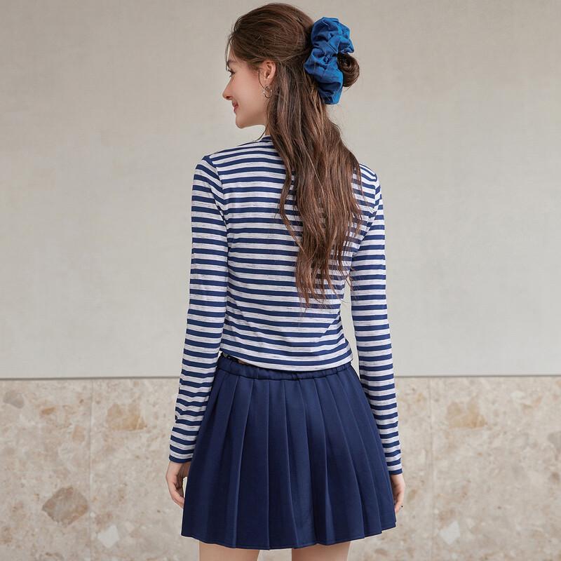 Women's Retro Contrast Stripe Long Sleeve T-Shirt