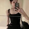 Dopamine Girl Summer 2024 Black Slimming Bow Camisole