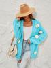 New Winter Floral Cardigan Long Sleeve Knit Sweater Coat for Women