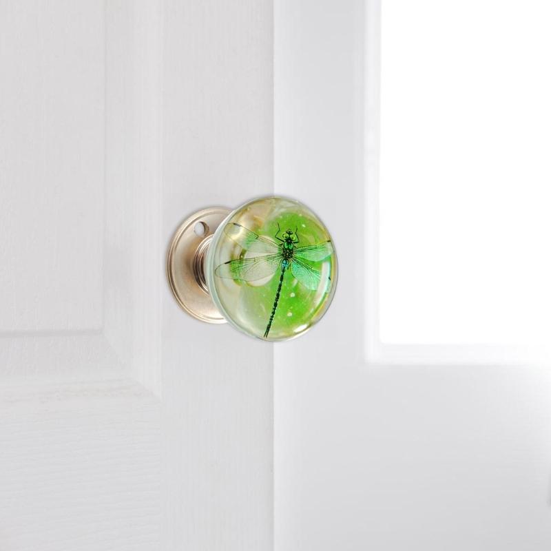 Decorative Ball Door Knob Featuring Nature Inspired Pattern Rustproof Comfortable Handle Simple Maintenance