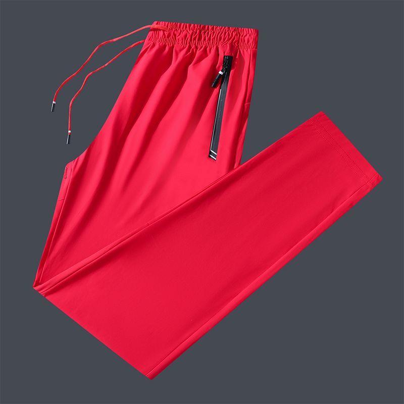 Men's Summer Quick Drying Breathable Pants, Straight Leg Sports and Casual Pants, Plus Size Ankle Binding