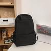 Schoolbag new large-capacity high-value junior high school student casual schoolbag Japanese and Korean version solid color fashionable simple 