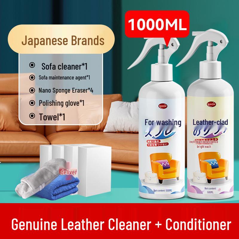 Leather Sofa Cleaner & Conditioner: Stain Remover & Maintenance Oil for Genuine Leather