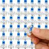 50pcs Fashion Dustproof Blue Push-button Replacement Keyboard Keycap Parts Keychain Decompression Button DIY Keyring Accessories