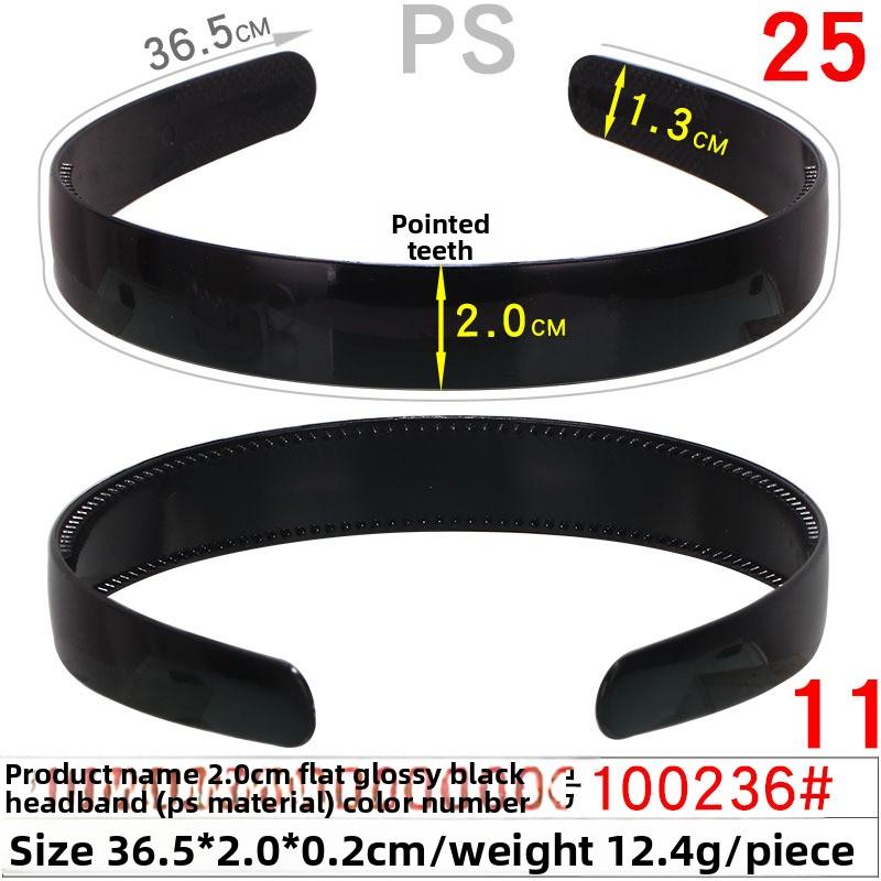 Bandă de păr din plastic negruBaston răsucitBandă de cap stil naționalBandă de păr școală primară