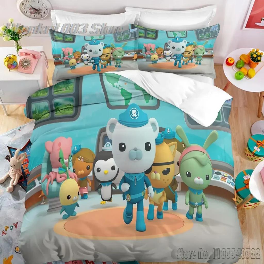 The Octonauts Cartoon Love Child Husă de pat cuvertură HD Husă de pat pentru copii Seturi de lenjerie de pat Lenjerie de pat Decor dormitor
