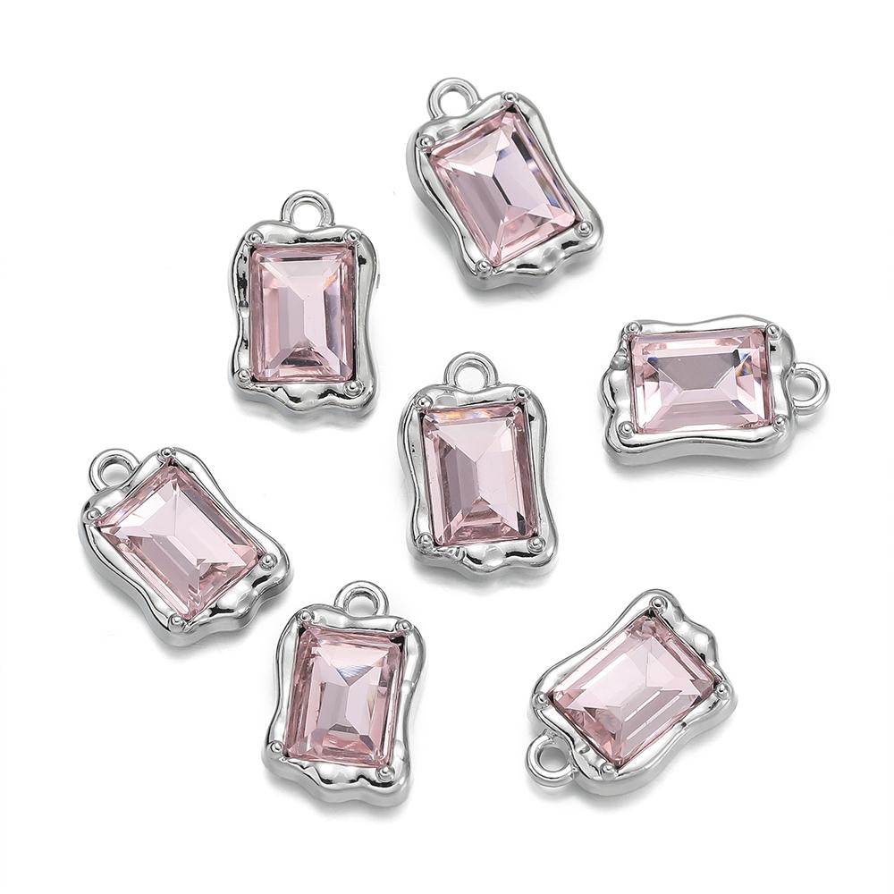 5Pcs/lot Trendy Metal Cubic Zircon Necklace Bracelet DIY Pendants Stone Jewelry Making Accessories Waterproof