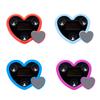 Universal Solar Car LED Window Decoration Lamp Dual Heart Neon Light Auto Interior Ambient Atmosphere Lamp Car Accessories
