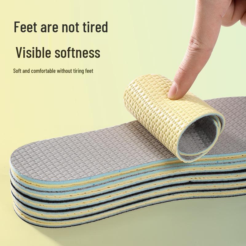Breathable, Odor-Resistant Latex Insoles: Ultra-Thin, Non-Slip, Super Soft, Sweat-Absorbing for Men and Women’s Shoes.