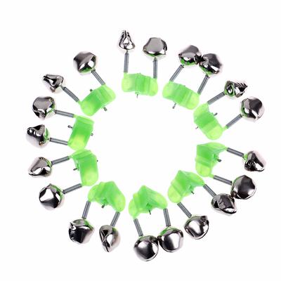 10Pcs Alarmes de mordida de pesca Vara de pesca Stalk Bells Grampo Ponta Pesca Tackle