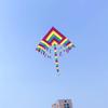 Colorful Rainbow Delta Kite with Long Tail