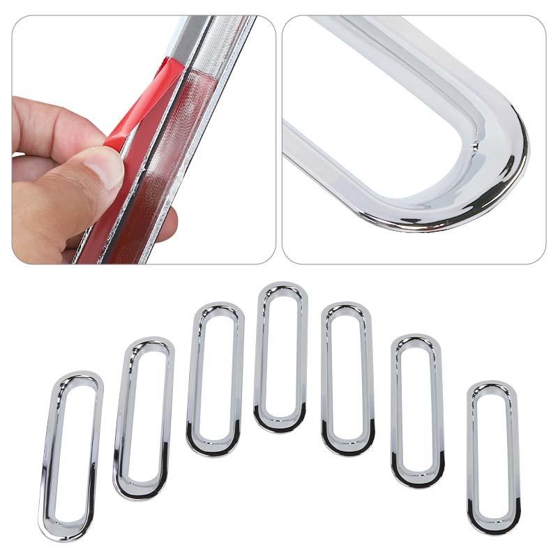 ABS Car Front Grille Decoration Ring Cover Stickers For Jeep Wrangler JK 2007-2017 Car Exterior Accessories
