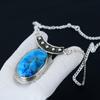 Collana Apatite Blu Neon, Pietra Preziosa Apatite, Collana in Argento Sterling 925, Gioielli Apatite Naturale Per Donne, Collana Apatite Per Regali
