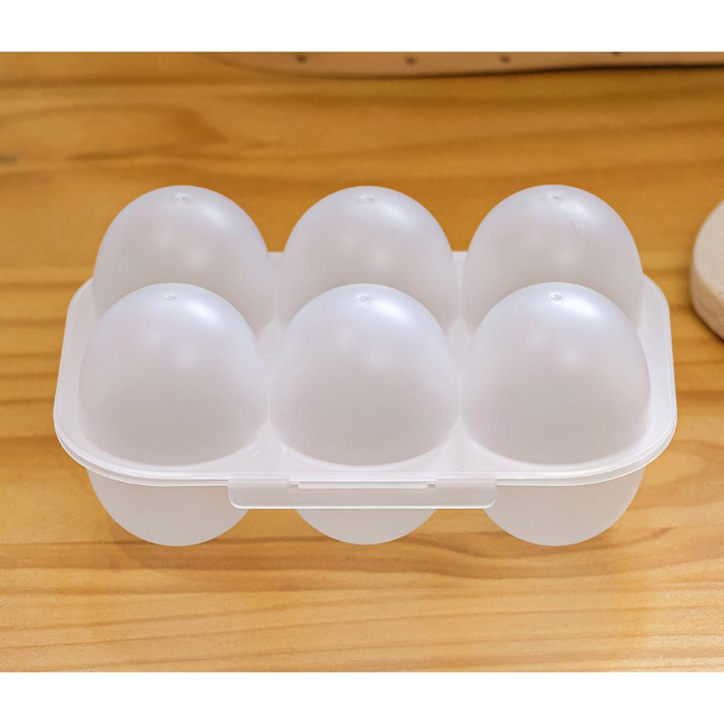 Dustproof 6Grid Eggs Boxes with Lid Keep Your Eggs Freshes Clean Eggs Storage Container Transparent Eggs Holder Home Use