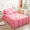 Ruffle Skirt Bedspread Home Textile Printed Bed Skirt Bedroom Coverlets Bedspreads Sheets Dust Cover Bedding 3PCS/Set