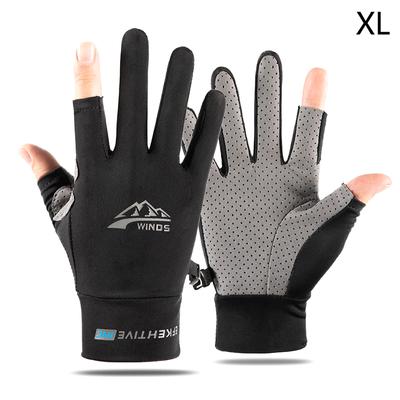Sommer-Sonnenschutzhandschuhe für Damen, dünne Eisseide, Anti-Ultraviolett-Taufinger, Touchscreen, Autofahren, Reiten, rutschfeste, atmungsaktive Handschuhe