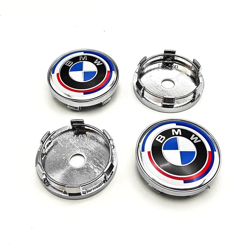 4PCS 56/60/68mm Car Hub Cap Decor Sticker Badge Wheel Center Covers Decal Auto Accessories For BMW M E36 E46 E60 E90 F10 E36 G20